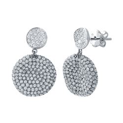 Natural 2.69 CTW Diamond Earrings 18K Two Tone Rose Gold - REF-196N2Y