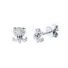 Image 1 : Natural 0.10 CTW Diamond & Black Round Diamond Earrings 14K White Gold - REF-23N4Y