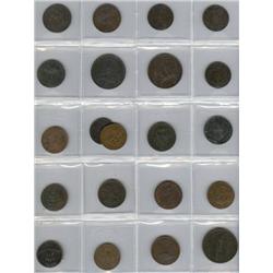 Lot of 21 Pre-Confederation Tokens