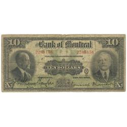 Bank of Montreal $10.00 1923 aVG