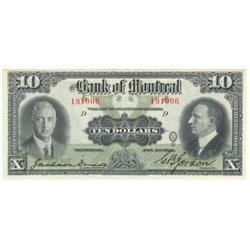 Bank of Montreal $10.00 1931 EF