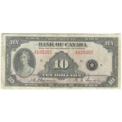 Bank of Canada $10.00 1935 English