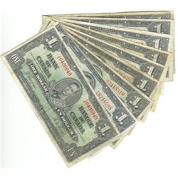Lot of 10 x $1 BC-21c & d incl O/M