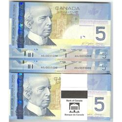 Bank Bundle of 100 new $5.00 2006