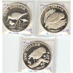 New Zealand $1.00 1984-85-86 Proof