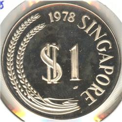 Singapore $1.00 1978 Proof Silver