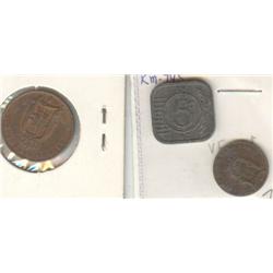 Lot of 3 coins from Europe