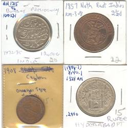 Lot of 4 coins from Asia read