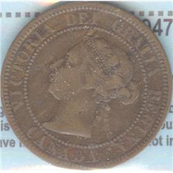 1 Large Cent 1891 SD LL CCCS F-12