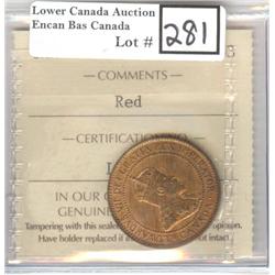1 Large Cent 1910 ICCS MS-63 Red