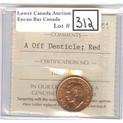 1 Cent 1949 A Off Dent ICCS MS-64 R
