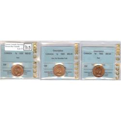 1950, 1953, 1962 1 ¢ CCCS MS-65