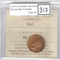 1 Cent 1950 ICCS MS-64 Red