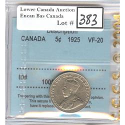 1925 5 ¢, CCCS VF-20