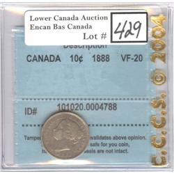 10 Cents 1888 CCCS VF-20