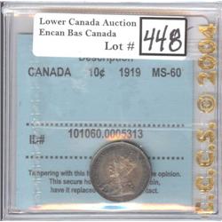 10 Cents 1919 CCCS MS-60