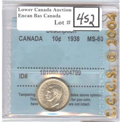10 Cents 1938 CCCS MS-60
