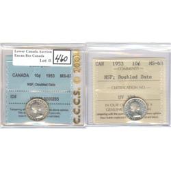 1953 2 X 10 ¢ CCCS & ICCS MS-63