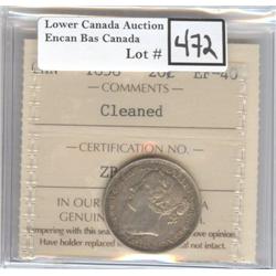 1858 20 ¢, ICCS EF-40