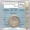 Image 1 : 25 Cents 1871 CCCS VF-20 O1