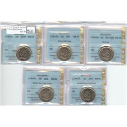 2004-2005 25 ¢ 5, CCCS MS-65