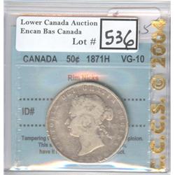 50 Cents 1871H CCCS VG-10