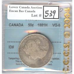 50 Cents 1881H CCCS VG-8