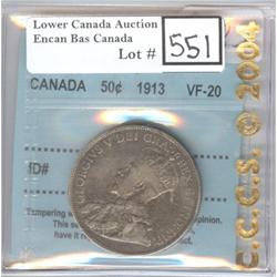 50 Cents 1913 CCCS VF-20