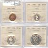 Image 1 : 1967 1¢,10¢,25¢,50¢ ICCS SP-65,66 