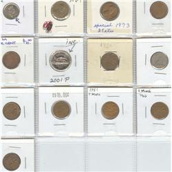 Lot of 13 "Minor error" coins