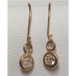 10K Yellow Gold Diamond Earrings (~weight 0.2g), Suggested Retail Value $100