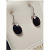 Image 2 : 14K White Gold Sapphire(3.1ct) Shepherd Hook Earrings, Custom Designed in Canada, Insurance Value $1