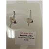 Image 3 : 14K White Gold Sapphire(3.1ct) Shepherd Hook Earrings, Custom Designed in Canada, Insurance Value $1