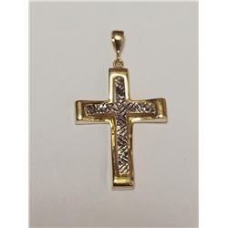 Gold plated Silver Cross Pendant (~weight 2.2g)