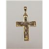 Image 1 : Gold plated Silver Cross Pendant (~weight 2.2g)