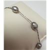 Image 1 : Silver Freshwater Pearl Bracelet (~length 7inches) (~weight 4g), Suggested Retail Value $100