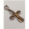 Image 2 : Gold plated Silver Crucifix Pendant (~weight 2g)