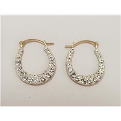 10K Yellow Gold Cubic Zirconia Earrings (~weight 0.6g), Suggested Retail Value $100