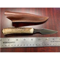 NEW RukoAntler Handle Fixed Blade Skinning Knife