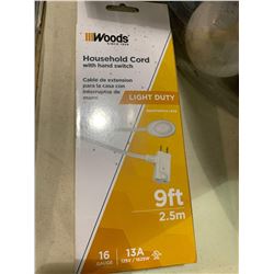 Woods 9' Household Cord w/ Hand Switch