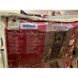 Home Accents Holiday 4-Piece Pre-Lit Entryway Set (Tree, Wreath, Garland)