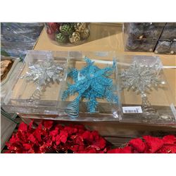 Lot of three home accents tree toppers