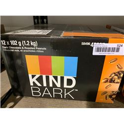 Case of Kind Bark Dark Chocolate and Roasted Peanuts Snack (12 x 102g)