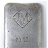 Image 2 : Rare Vintage 20 Oz Fine Silver Johnson Matthey Bar