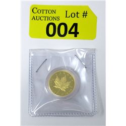 1/4 Oz. Canada .9999 Gold 1989 Maple Leaf Coin