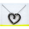 Image 2 : Blue & White Diamond Heart Necklace