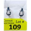 Image 1 : New Blue Diamonds Half Hoop Design Earrings