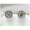 Image 1 : New White Topaz & Diamond Stud Earrings