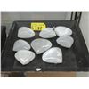 Image 1 : 8 Selenite Healing Hearts (Satin Spar)