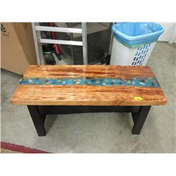 Hand Crafted Solid Wood Coffee Table Bench